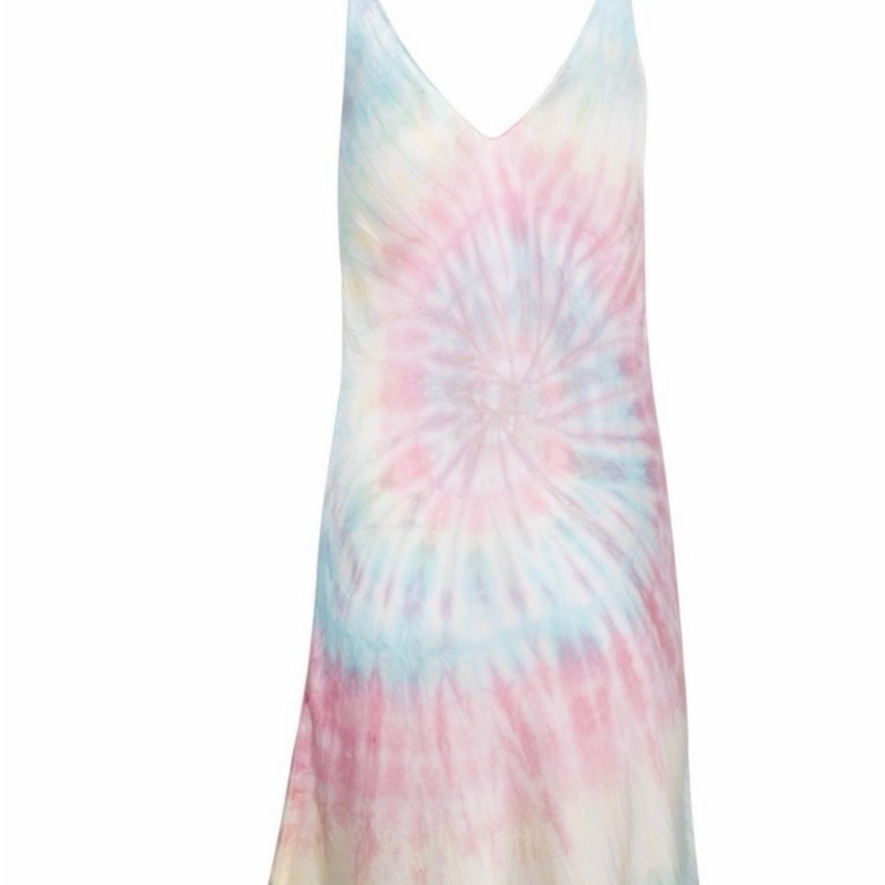 DANNIJO Pastel Tie-Dye V-Neck Dress